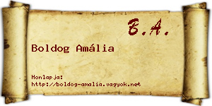 Boldog Amália névjegykártya